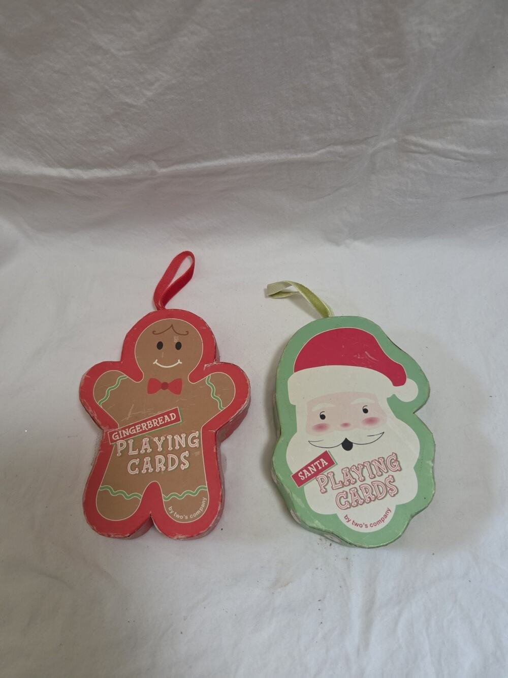 Gingerbread Man An Santa Shaped Two's Company Playing Cards